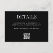 Simple Modern QR Code Wedding Details Informatiekaartje (Voorkant)