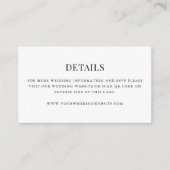 Simple Modern QR Code Wedding Details Mini  Informatiekaartje (Voorkant)
