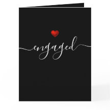 Simple Modern Red Heart Black