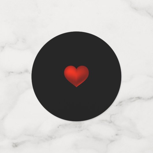 Simple Modern Red Heart Wedding Confetti (Kleine voorkant)