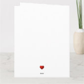Simple Modern Red Heart White ingeschakeld Kaart (Achterkant)