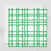 simple modern retro green photo square christmas feestdagenkaart (Achterkant)