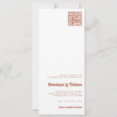 Simple Modern Retro Typography Photo Wedding Kaart (Achterkant)