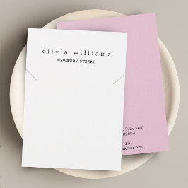 Simple Modern Roze Ketting Bracelet Display Kaart