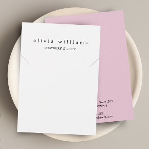 Simple Modern Roze Ketting Bracelet Display Kaart