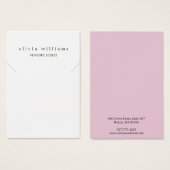 Simple Modern Roze Ketting Bracelet Display Kaart (Voorkant /achterkant)