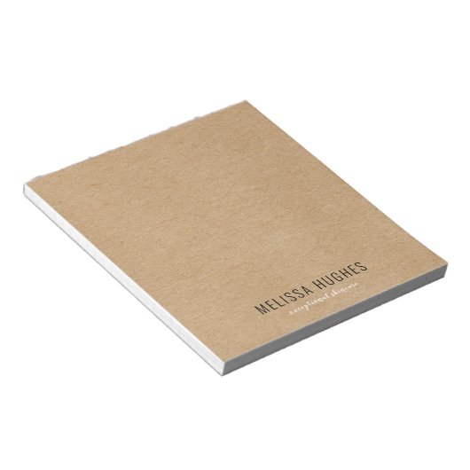 Simple Modern Rustic Kraft Boho Notitieblok (Schuin)