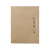 Simple Modern Rustic Kraft Boho Notitieblok (Linkerzijde)
