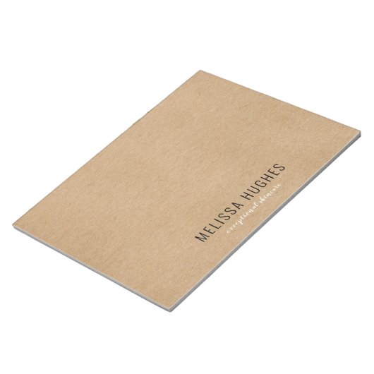 Simple Modern Rustic Kraft Boho Notitieblok (Schuin)