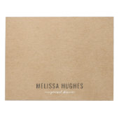 Simple Modern Rustic Kraft Boho Notitieblok (Voorkant)