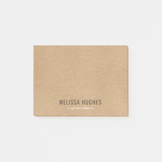 Simple Modern Rustic Kraft Boho Post-it® Notes (Voorkant)