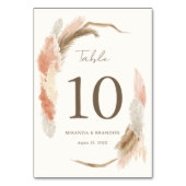 Simple Modern Rustic Pampas Grass Wedding Kaart (Achterkant)