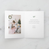 Simple Modern Rustic Photo Holiday Kerstmis Kaart (Binnen)