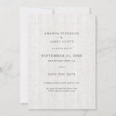 Simple Modern Rustic Wedding Photo Save The Date (Achterkant)