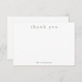 Simple Modern Sage Green Thank You Notitiekaartje (Voorkant / Achterkant)