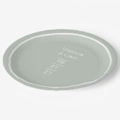 Simple Modern Sage Green Typography Paper Bord (Gekanteld)