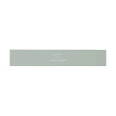 Simple Modern Sage Green Wedding Uitnodigingen Wikkel (Vlak)