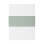 Simple Modern Sage Green Wedding Uitnodigingen Wikkel (Achterkant Voorbeeld)