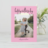 Simple Modern Script 2 Photo Happy Mother's Day Kaart (Staand voorkant)