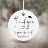 Simple Modern Script Afstuderen dank u Bedankjes Labels