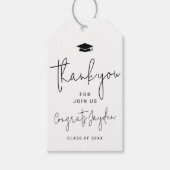 Simple Modern Script Afstuderen dank u Cadeaulabel (Voorkant)