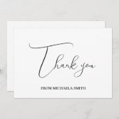 Simple Modern Script Afstuderen Message Bedankkaart (Voorkant / Achterkant)