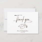 Simple Modern Script Graduation Bedankkaart (Voorkant)