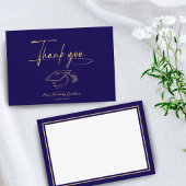 Simple Modern Script Graduation Thank You Card Bedankkaart