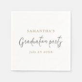 Simple Modern Script Name Date Graduation Party Servet (Voorkant)