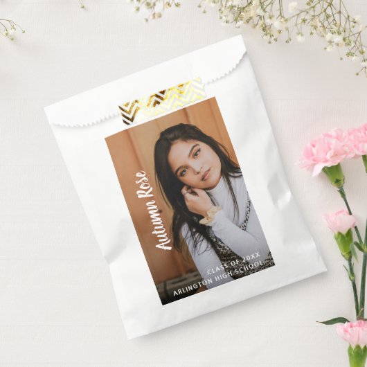 Simple Modern Script Photo Afstuderen Bedankzakje (Gezegeld)
