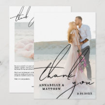 Simple Modern Script Photo Wedding