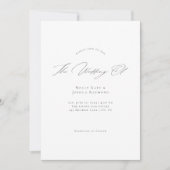 Simple Modern Script Wedding Invitation Kaart (Voorkant)
