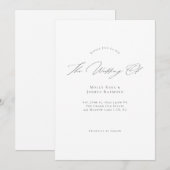 Simple Modern Script Wedding Invitation Kaart (Voorkant / Achterkant)
