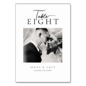 Simple Modern Script Wedding Photo Kaart (Achterkant)