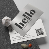 Simple Modern Silver & White Background  Visitekaartje