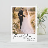 Simple Modern Sporty Couple Wedding Bedankkaart (Staand voorkant)