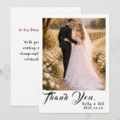 Simple Modern Sporty Couple Wedding Bedankkaart (Voorkant / Achterkant)