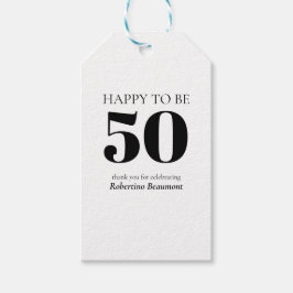 Simple Modern Surprise 50th Birthday Party Cadeaulabel