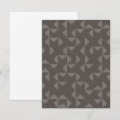 Simple, modern, trendy geometric graphic pattern notitiekaartje (Voorkant / Achterkant)