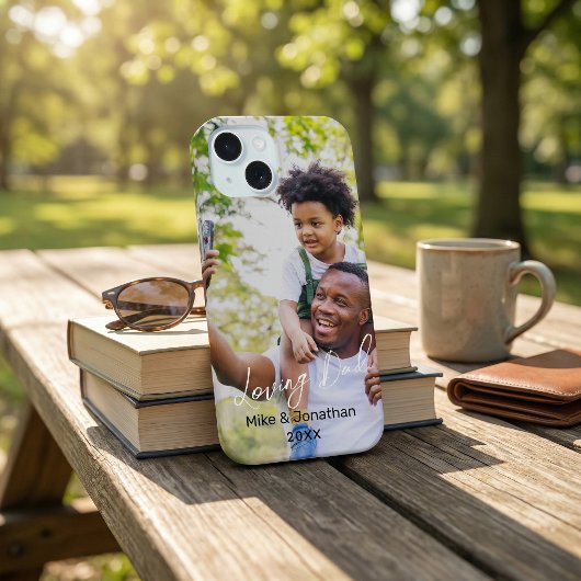 Simple modern typography  photo create your own  iPhone 15 case