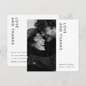 Simple Modern Typography Photo Wedding Bedankkaart (Voorkant / Achterkant)