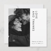 Simple Modern Typography Photo Wedding Bedankkaart (Voorkant)