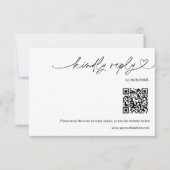 Simple Modern Typography QR Code Kindly Respond RSVP Kaartje (Voorkant)