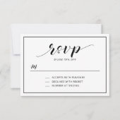 Simple Modern Typography RSVP Insert Kaart (Voorkant)