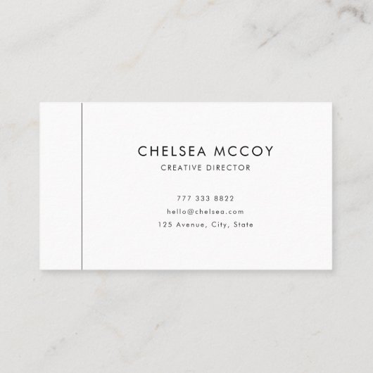 Simple Modern Unique Username Professional QR Code Visitekaartje (Achterkant)