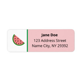 Simple Modern Watermelon Slice Mail Address Label