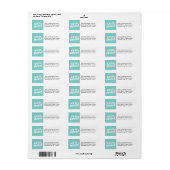 SImple Modern We hebben New Home Turquoise verplaa Etiket (Full Sheet)