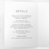 Simple Modern Wedding Drieluik Uitnodiging (Binnenzijde eerst)