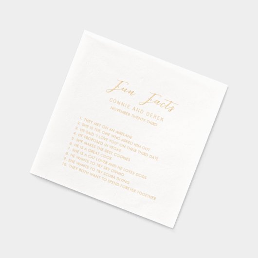 Simple Modern Wedding Folie Servetten (Links)