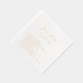 Simple Modern Wedding Folie Servetten (Rechts)